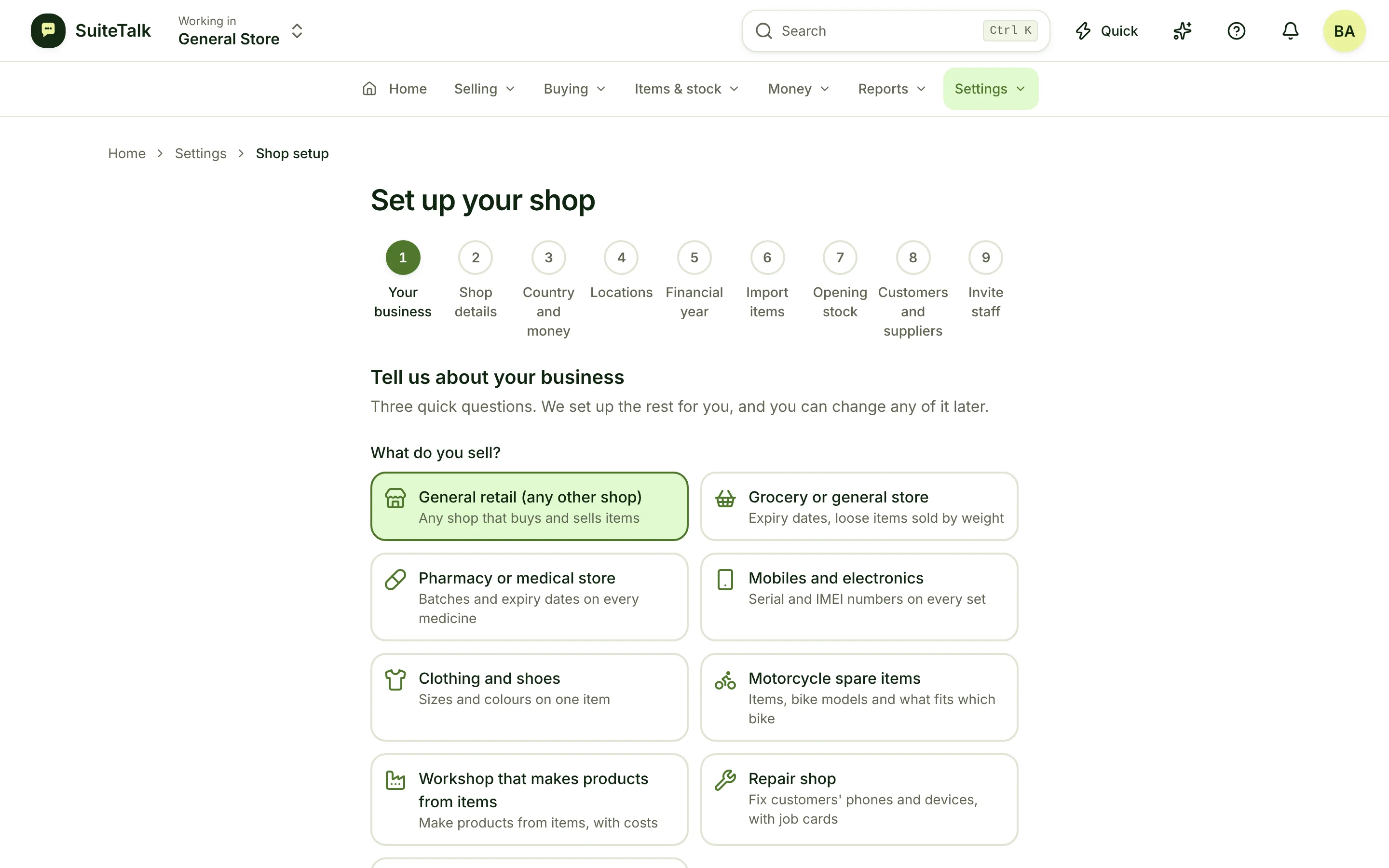 The setup mentor checklist for a brand-new shop
